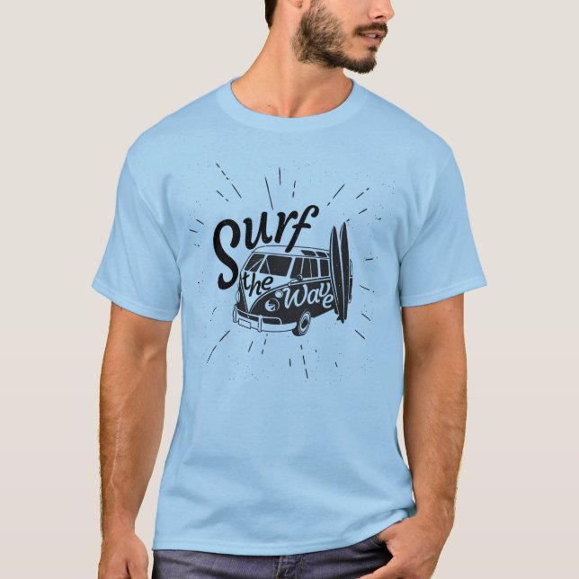 Surfen Sie die Welle T-Shirt (Vorderseite)