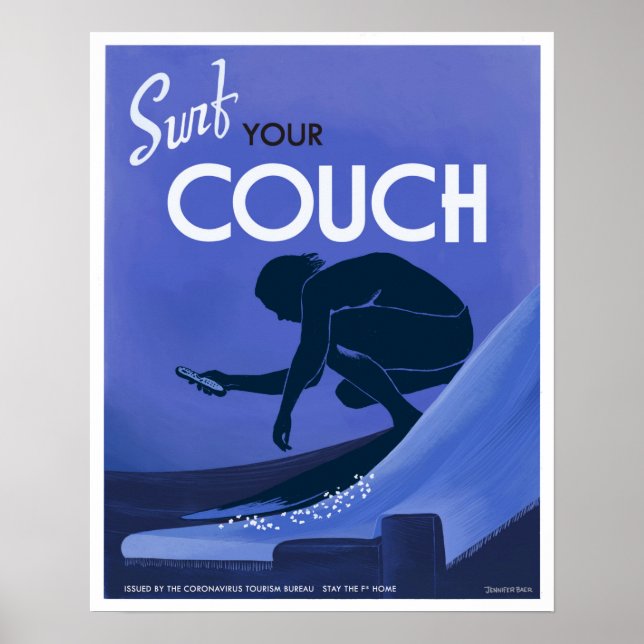 Surfen Sie Ihr Couch Poster (Vorne)