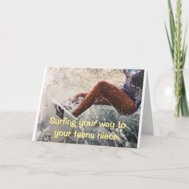 SURFEN SIE IHREN WEG ZU IHREN ZEHNTEN "13. NIECE KARTE (Vorderseite)