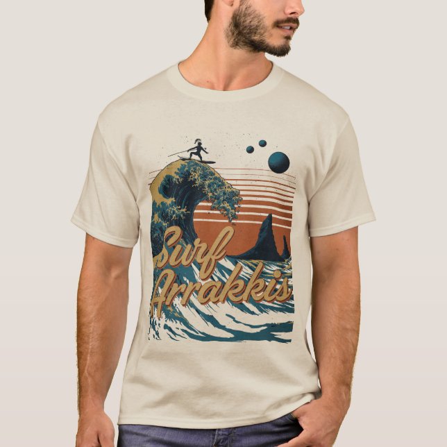 Surfen Sie in den Dünen von Arrakis T-Shirt (Vorderseite)