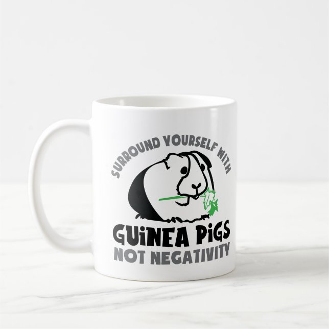 Surfen Sie sich mit Guinea Schweinen nicht negativ Kaffeetasse (Links)