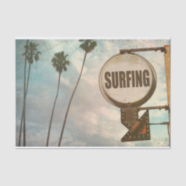 Surfen signiert Retro Beach Decoupage Papier