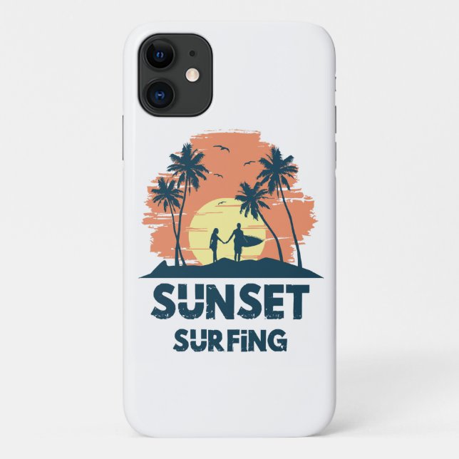 Surfen - Sonnenuntergang Surfen Case-Mate iPhone Hülle (Rückseite)
