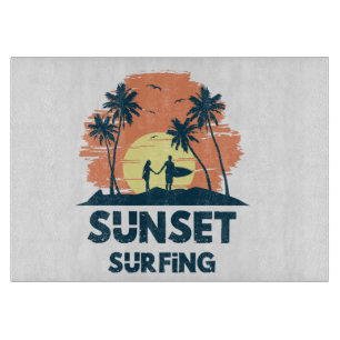 Surfen -Sonnenuntergang Surfen Schneidebrett