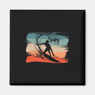 Surfen Strand Surfer Brett Surfen Magnet