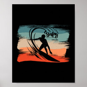 Surfen Strand Surfer Brett Surfen Poster