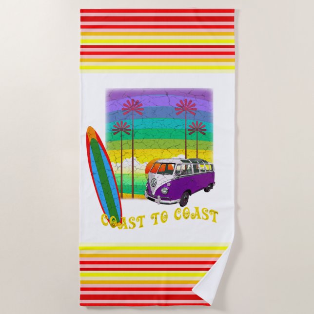 Surfen Strandtuch (Vorderseite)