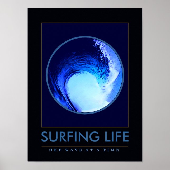 Surfen . Surfen . Eine Welle nach der anderen Poster (Vorne)