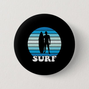Surfen Surfer Surfstrand Coole Retro Vintage-Ferie Button