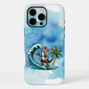 Surfen tropischer Dinosaurier iPhone 16 Pro Max Hülle