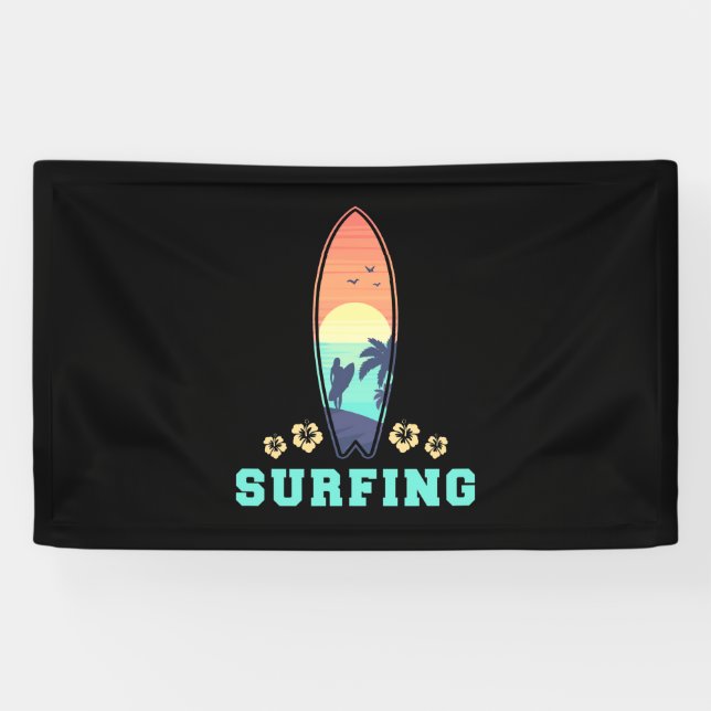 Surfen und Blume Banner (Horizontal)