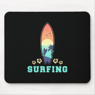 Surfen und Blume Mousepad
