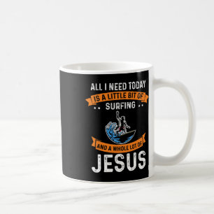 Surfen und Jesus Christlicher Sport Surfer Surfbre Kaffeetasse