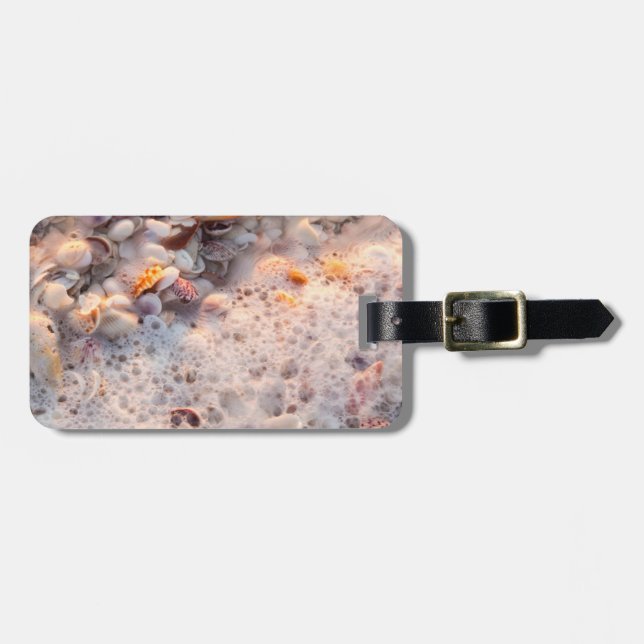 Surfen und Muscheln auf Sanibel Island Gepäckanhänger (Vorderseite horizontal)