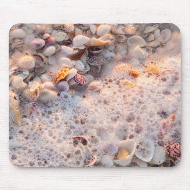 Surfen und Muscheln auf Sanibel Island Mousepad (Vorne)