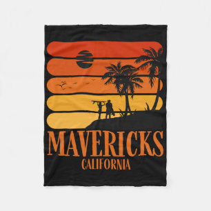 Surfen Vintag Mavericks Beach California Retro S Fleecedecke