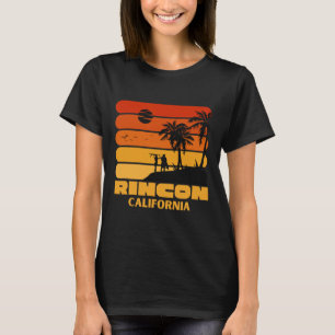 Surfen Vintag Rincon Beach California Retro Surf T-Shirt