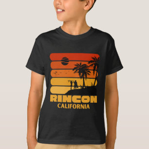 Surfen Vintag Rincon Beach California Retro Surf T-Shirt