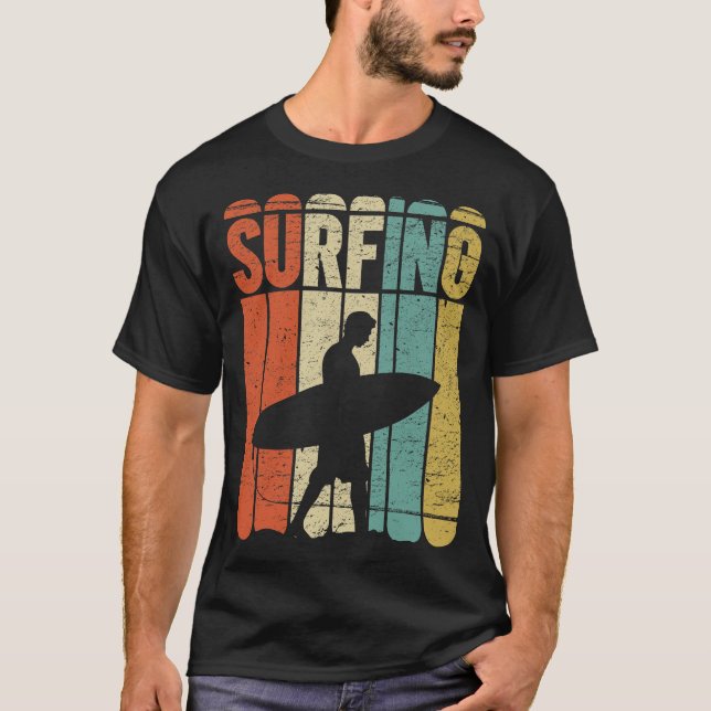 Surfen Vintag T-Shirt (Vorderseite)