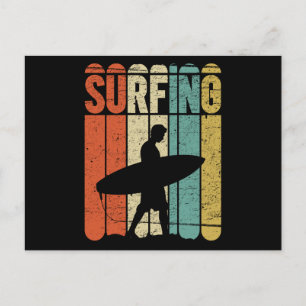 Surfen Vintage Postkarte
