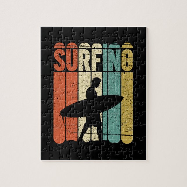 Surfen Vintage Puzzle (Vertikal)