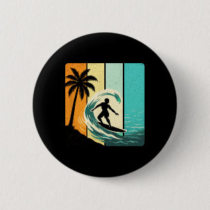 Surfen - Vintage Surfen Sommer Button