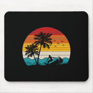 Surfen Vintage Surfer Retro Surfen Hawaii Strand U Mousepad