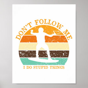 Surfen Vintage Surfer Strand Sonnenuntergang Surfe Poster