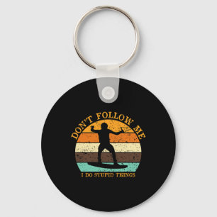 Surfen Vintage Surfer Strand Sonnenuntergang Surfe Schlüsselanhänger