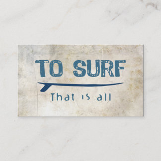 Surfen Visitenkarte