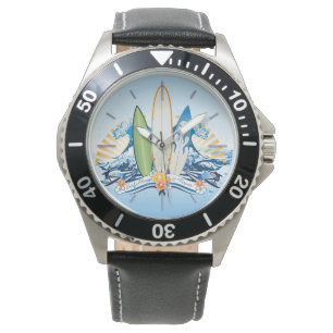 Surfen von 2 Uhr-u. Ziffern-Wahlen Armbanduhr