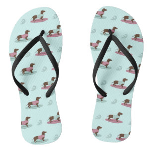 Surfen von Dackeln Flip Flops