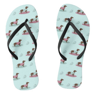 Surfen von Dackeln Flip Flops