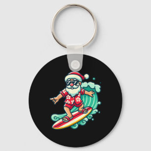 Surfen Weihnachtsmann Tropischer Weihnachtsurlaub  Schlüsselanhänger