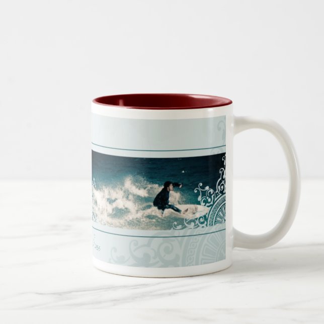 Surfen Zweifarbige Tasse (Rechts)