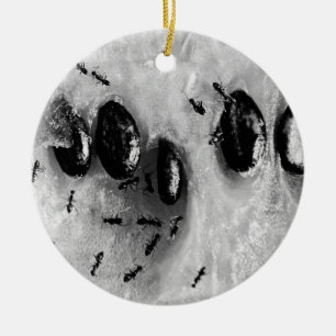 surfende Ameisen Keramikornament