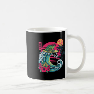 Surfende Frosch Japanische Welle Für Sommerferien Kaffeetasse