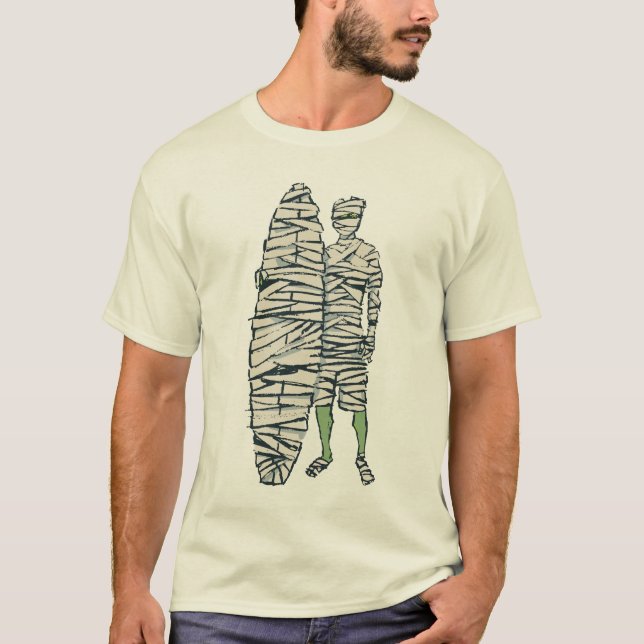 Surfende Halloween-Mama T-Shirt (Vorderseite)