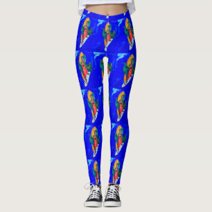 surfende Nonnen blau Leggings