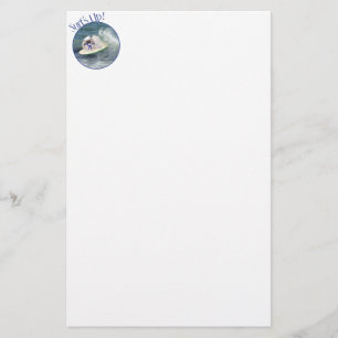 Surfende Pekingese-Hund Briefpapier