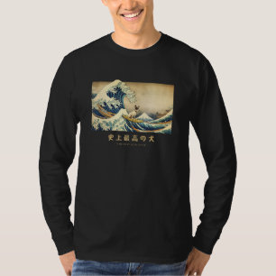 Surfende Ratte Terrier Kanagawa Welle Japanischer T-Shirt