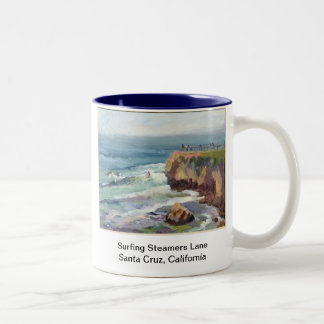Surfende Santa- CruzTasse Zweifarbige Tasse