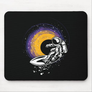 Surfender Astronaut - Galaxie Planeten Weltraum Ra Mousepad