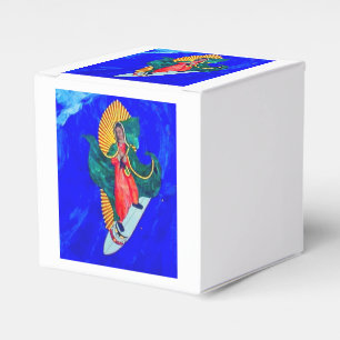 surfender blauer Wellenkasten des Heiligen Geschenkschachtel