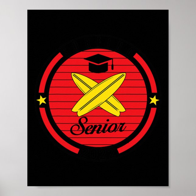 Surfender Hai isst Pepperoni-Pizza  Poster (Vorne)