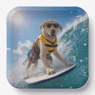 Surfender Labrador Retriever Pappteller