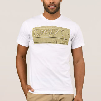 Surfendes Gelb doof Fuß des Brandungssurfbrettes T-Shirt