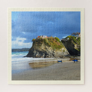 Surfer am Strand von Newquay Puzzle