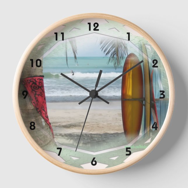 Surfer Art  Uhr (Vorderseite)