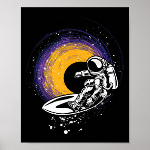 Surfer-Astronaut - Galaxie Planeten Weltraum Raums Poster